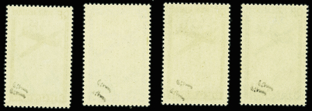 N°2c, 3b, 4b, 5c, tous variété valeur faciale doublée,