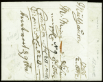Rare Port payé orné d'Habsheim sur lettre 1786 de Mulhouse
