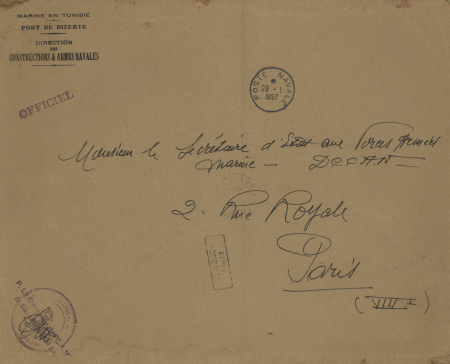 Grande lettre en franchise à en-tête des