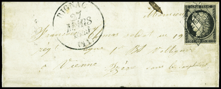 N°3 OBL grille + grand CAD T13 Rignac (1849) sur l