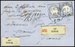 Allemagne n°17 OBL CAD "Altkirch" (1873) sur lettr