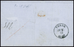 Allemagne n°17 OBL CAD "Altkirch" (1873) sur lettr