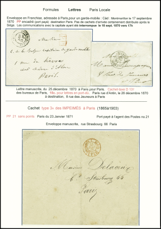 3 lettres de Paris pendant le Siège : lettre avec CAD