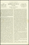 LE FRANKLIN N°29 OBL étoile 8 + CAD "Paris R. d'Antin" (4 dec 70) sur Gazette des Absents n°13 pour Amiens sans arrivée (territoire occupé) (Le Franklin), TB