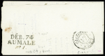 6 lettres dont MP "Deb 74 Aumale" (1827 - ind 21). TB