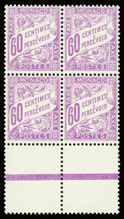 TAXE N°22 en bloc de 4, bdf, neuf **, TB