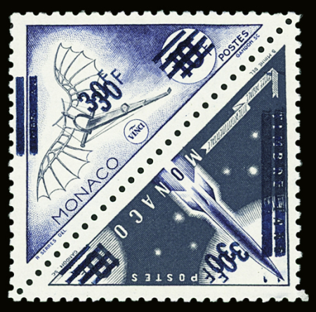 N°467/468a 30f sur 10f outremer et gris-bleu variété