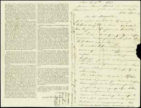 N°37 OBL étoile 1 + CAD "Paris Pl. de la Bourse" (16