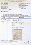 N°14 Sage, 4c lilas-brun, BLOC de 4 surch. 11 OCT, inf. froiss. d'angle, nsg, TB, certif. Calves