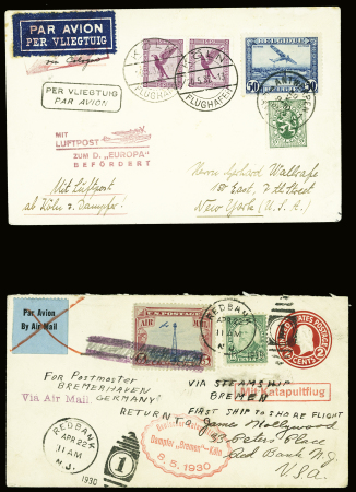 1930env. AEROPHILATELIE: Excellent lot de 37 lettres dont
