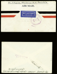 1930env. AEROPHILATELIE: Excellent lot de 37 lettres dont