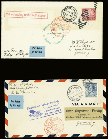 1930env. AEROPHILATELIE: Excellent lot de 37 lettres dont