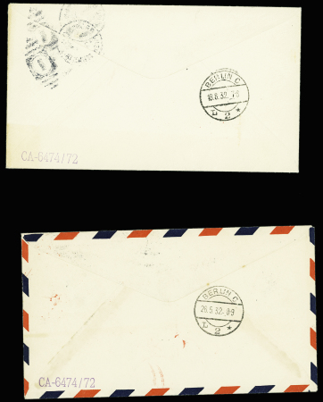 1930env. AEROPHILATELIE: Excellent lot de 37 lettres dont