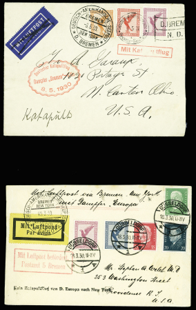 1930env. AEROPHILATELIE: Excellent lot de 37 lettres dont