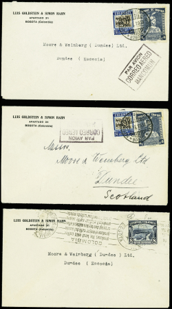 1930env. AEROPHILATELIE: Excellent lot de 37 lettres dont