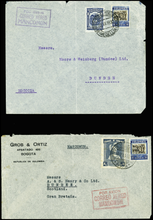 1930env. AEROPHILATELIE: Excellent lot de 37 lettres dont
