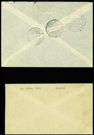 1930env. AEROPHILATELIE: Excellent lot de 37 lettres dont