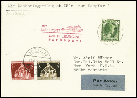 1930env. AEROPHILATELIE: Excellent lot de 37 lettres dont