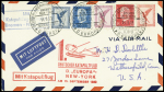 1930env. AEROPHILATELIE: Excellent lot de 37 lettres dont