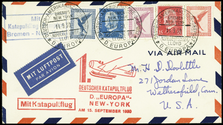 1930env. AEROPHILATELIE: Excellent lot de 37 lettres dont