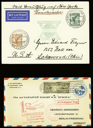 1930env. AEROPHILATELIE: Excellent lot de 37 lettres dont