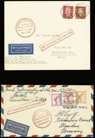 1930env. AEROPHILATELIE: Excellent lot de 37 lettres dont