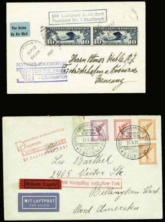 1930env. AEROPHILATELIE: Excellent lot de 37 lettres dont