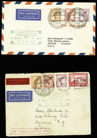 1930env. AEROPHILATELIE: Excellent lot de 37 lettres dont