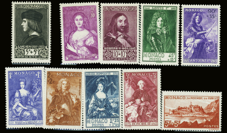 N°185/194 Princes et Princesses de Monaco, neuf **,