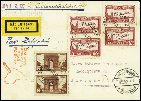 Lot de 3 lettres/cartes Zepelin