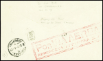 Argentine n°324, 4 pièces obl Comodoro Rivadavia sur lettre pour Buenos Aires avec signature de Saint-Exupéry (Muller n°61 Argentine). RRR et TB