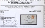 N°48 obl GC 2360 + T17 Millau (mars 71) sur lettre, certificat Calves. TB