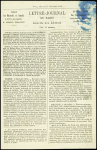 N°29 obl. Étoile 4 + CAD "Paris R. d'Enghien" (7 dec 70) sur Gazette des Absents n°14 pour Bordeaux avec arrivée 20 dec (Le Général Renault). TB