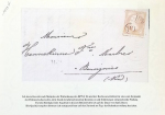 N°21, 10c bistre, obl. "OR" sur lettre de Cousolre pour Bousignies (Nord) (1867). TB