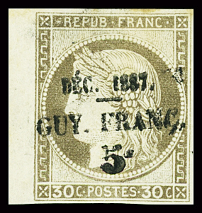 N°6b 5 s. 30c  brun de 1872, neuf (*) avec bdf, TB.