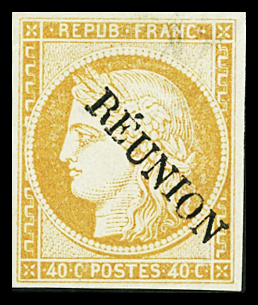 N°11 40c orange, neuf (*), TB. Signé A. Brun et Scheller