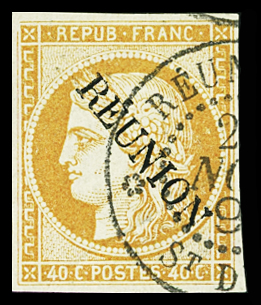 N°11 40c orange, obl., TB