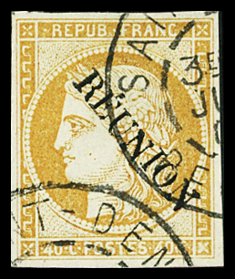 N°11 40c orange, obl., TB