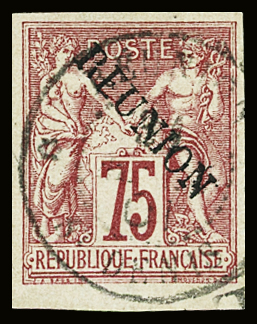 N°15 75c carmin, obl., TB. Signé A. Brun et Scheller