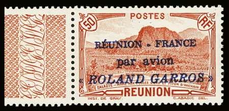 N°1 50c rouge, neuf ** avec bdf, TB. Signé Scheller