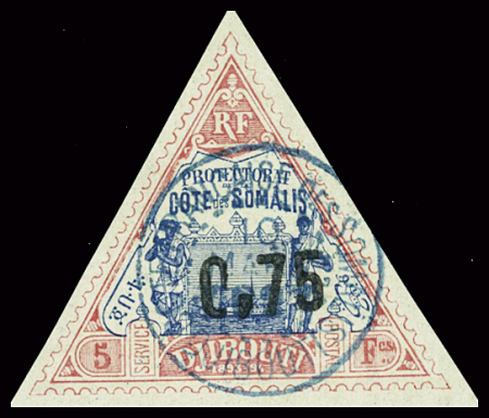 N°26 0.75 s. 5f, obl., TB. Signé Calves