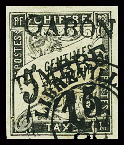 N°11 15 s. 5 noir, obl., TB. Signé Calves