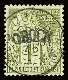 N°11 1f olive, obl., TB. Signé A. Brun et Calves