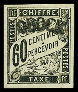 N°4 60c noir, neuf *, TB. Signé A. Brun