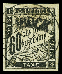 N°4 60c noir, obl., TB. Signé Calves