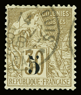 N°2 5 s. 30c brun, obl. TB. Signé A. Brun