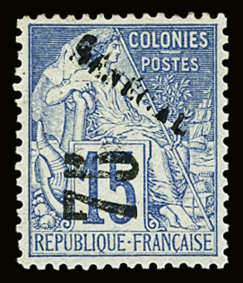 N°6 75 s. 15c bleu, neuf *, TB.