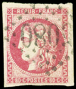 N°49 obl. GC 5080 d'ALEXANDRIE, TB. Signé Calves