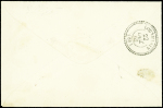 N°12 et 14A, 5c (2) et 20c obl. PC 2272 s. Env., càd T15 NIMES 26/5/58, TAXE 30 DT pour 2e échelon de poids (60-30), TB