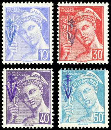 SYLVANES LES BAINS N°2M/5M la série Mercure, neuf *, ch. très légère, le N°5 est **, TB, signés Mayer